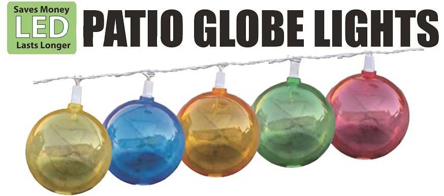 Produits d'origine, 12-9008 Prime Products Party Lights LED Patio Globe Light