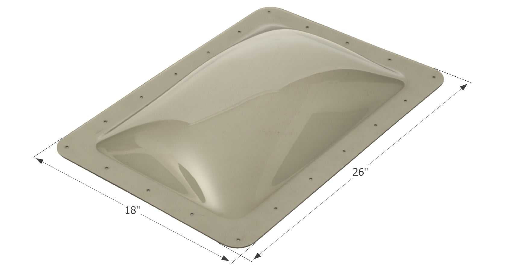 Icône, 12080 Icon Skylight 4 Inch High Bubble Type Dome (Dôme de type bulle)