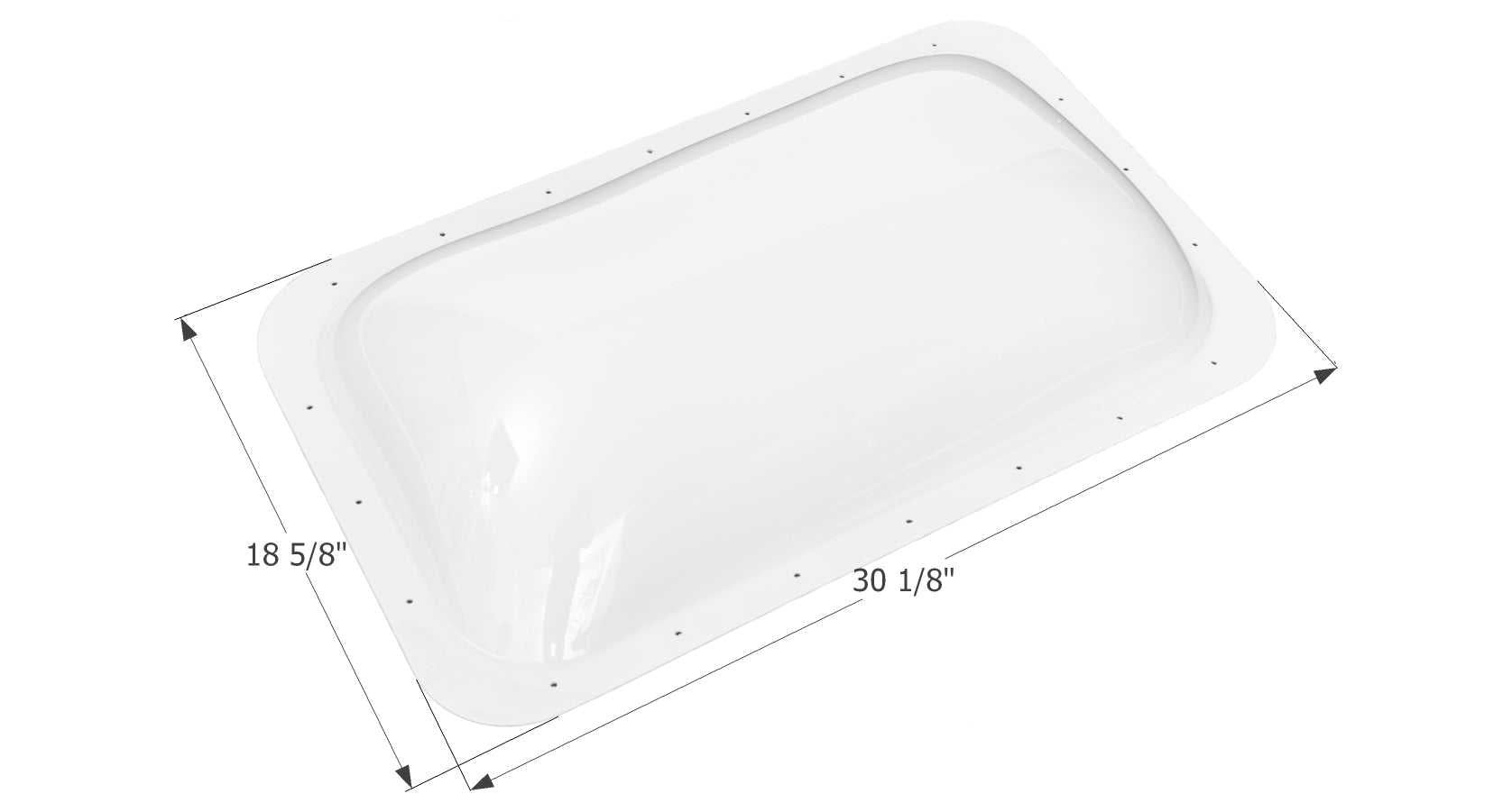 Icon, 12156 Icon Skylight 5-1/2 Inch High Bubble Type Dome (Dôme de type bulle)