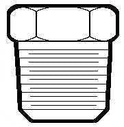 Anderson Metal, 121AS-D Anderson Metal Fitting Plug/ Fitting Cap 1/2 Inch NPT Plug