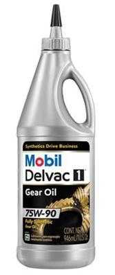 Mobil, 122044 Mobil Delvac 1 Gear Oil 75W-90 ; Synthetic ; 1 Quart Bottle ; Single