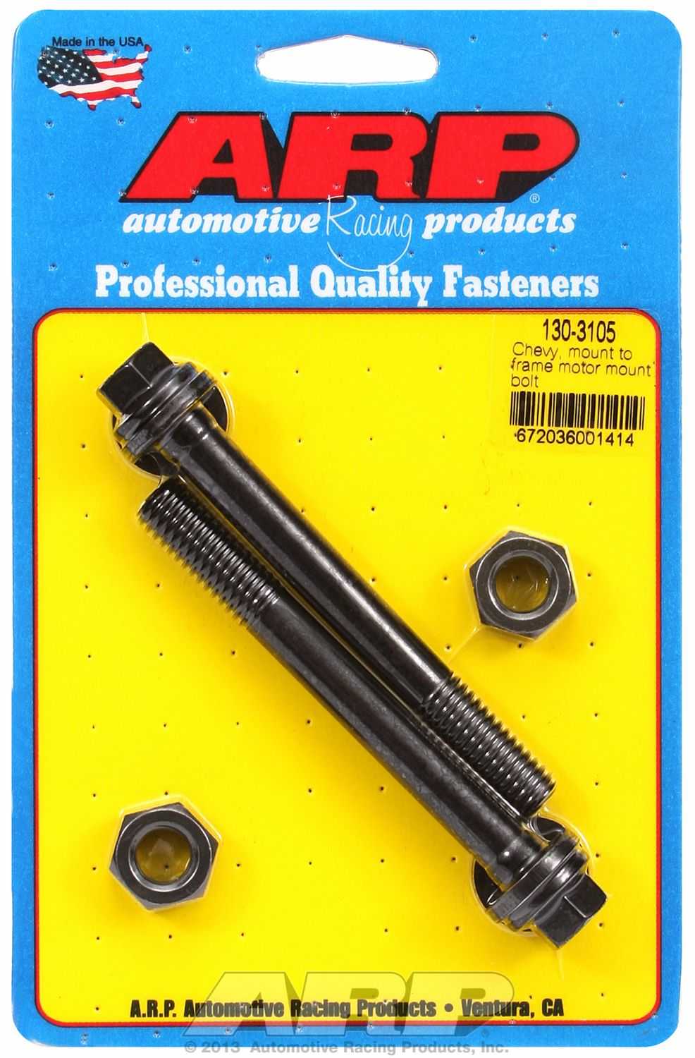 Arp, 130-3105 ARP Fasteners Motor Mount Bolt For Use With Chevy V6/ V8 (boulon de montage de moteur ARP pour Chevy V6/ V8)