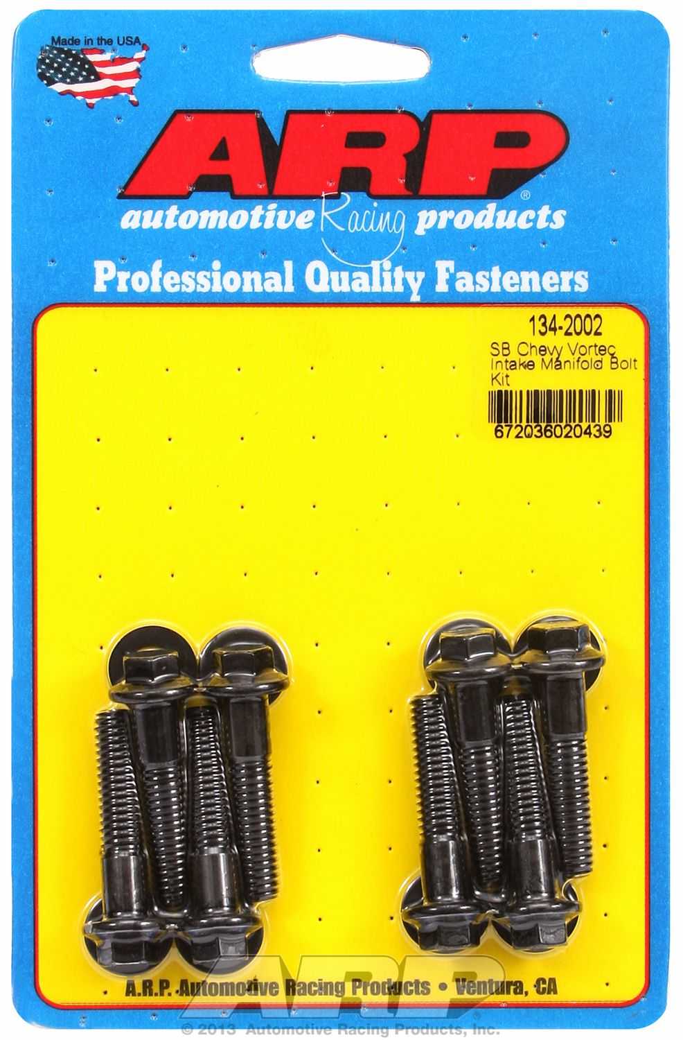 Fixations ARP, 134-2002 ARP Fasteners Intake Manifold Bolt For Use With Chevy 305/ (Boulon de collecteur d'admission ARP pour Chevrolet 265/)