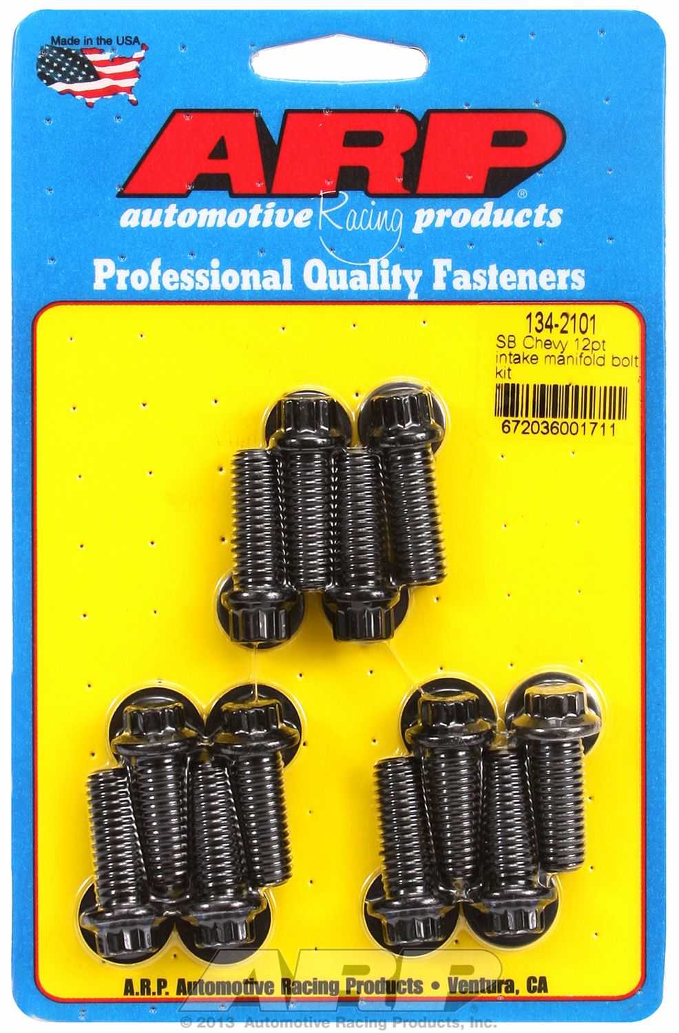 Attaches ARP, 134-2101 ARP Fasteners Intake Manifold Bolt For Use With Chevy 265/ (boulon de collecteur d'admission pour Chevrolet 265/)