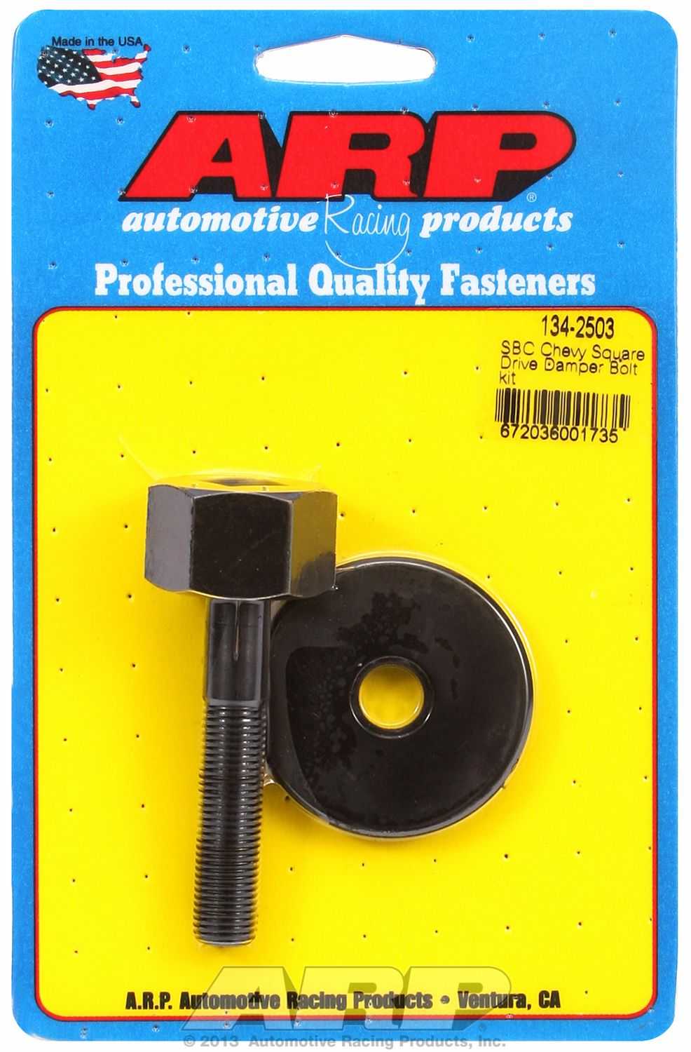 Attaches ARP, 134-2503 ARP Fasteners Harmonic Balancer Bolt For Use With Chevy (boulon d'équilibrage harmonique pour Chevrolet)