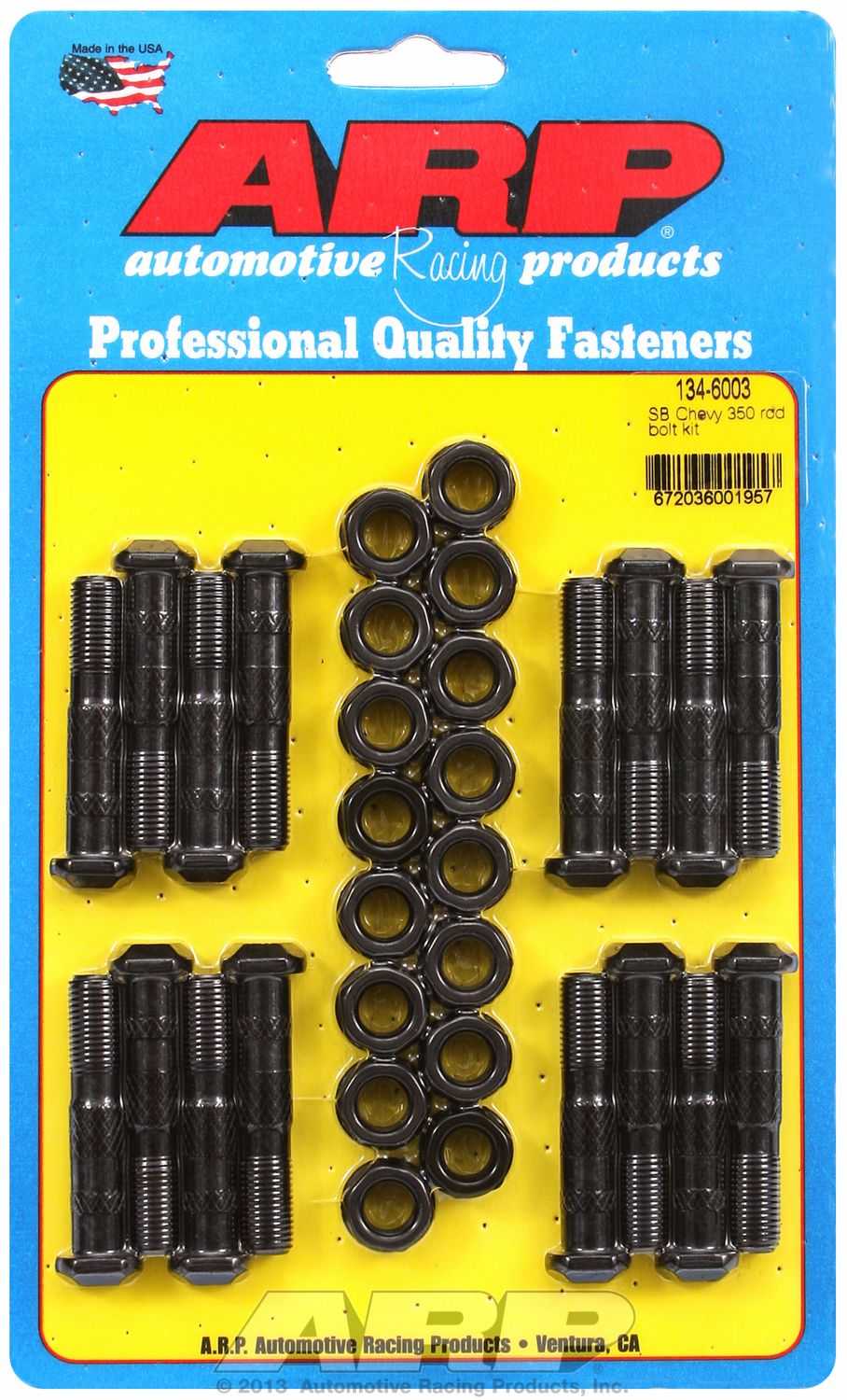 Fixations ARP, 134-6003 ARP Fasteners Boulon de tige de connexion pour utilisation avec 305/ 307/ 327