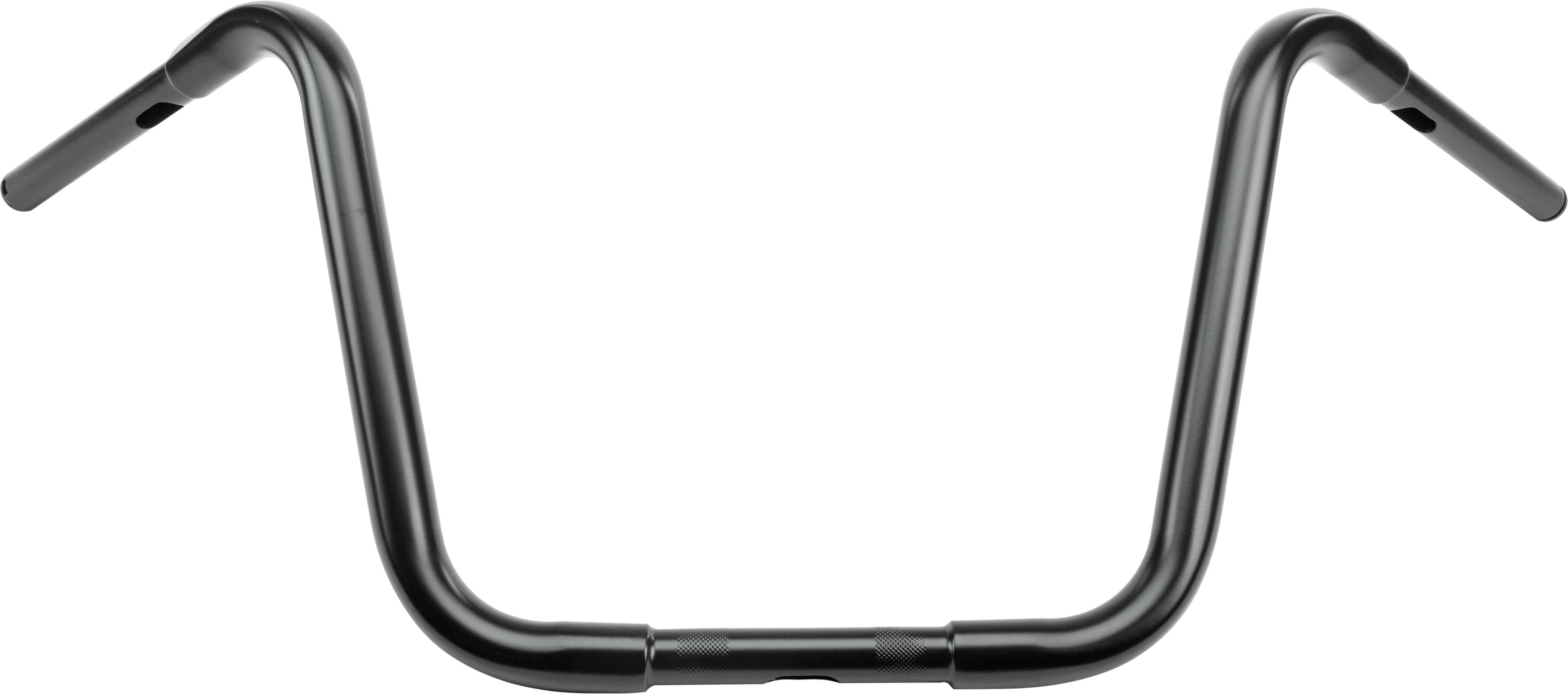 HARDDRIVE, 14" Satin Black Ape Hangers 1" Thru Clamp Tbw