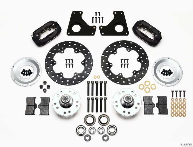 Wilwood, 140-1033-BD Wilwood Forged Dynalite Front Drag Kit Drilled Rotor 79-87 GM G Body