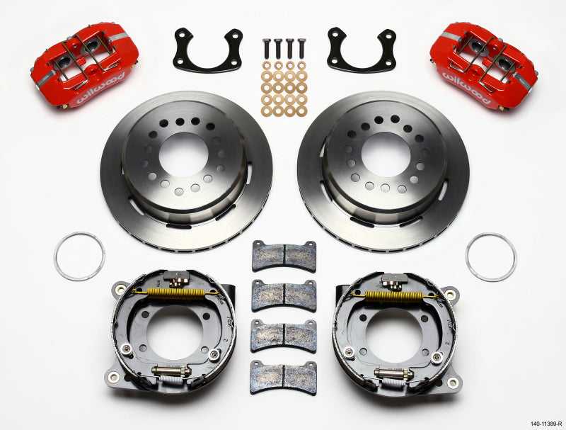 Wilwood, 140-11389-R Wilwood Dynapro Low-Profile 11.00in P-Brake Kit - Red New Big Ford 2.50in Offset