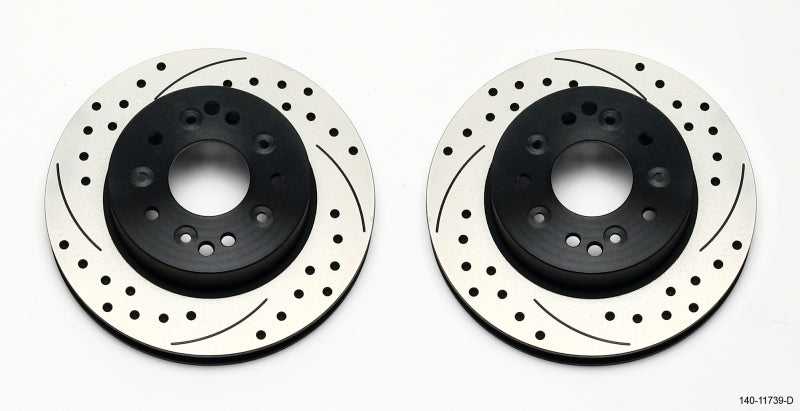 Wilwood, 140-11739-D Wilwood Rotor Kit Rear-Drilled 65-82 Corvette C2/C3 (1Pc Rotors)