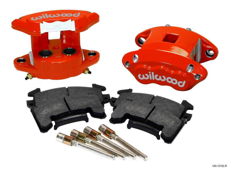 Wilwood, 140-12102-R Wilwood D154 Rear Caliper Kit - Red 1.12 / 1.12in Piston 0.81in Rotor