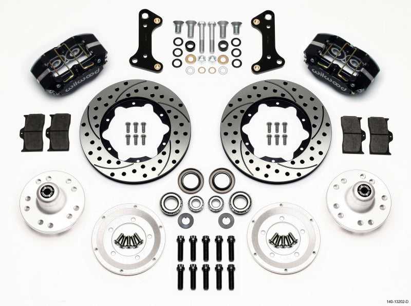 Wilwood, 140-13202-D Wilwood Dynapro Dust-Boot Front Kit 11.00in Drilled 67-69 Camaro 64-72 Nova Chevelle