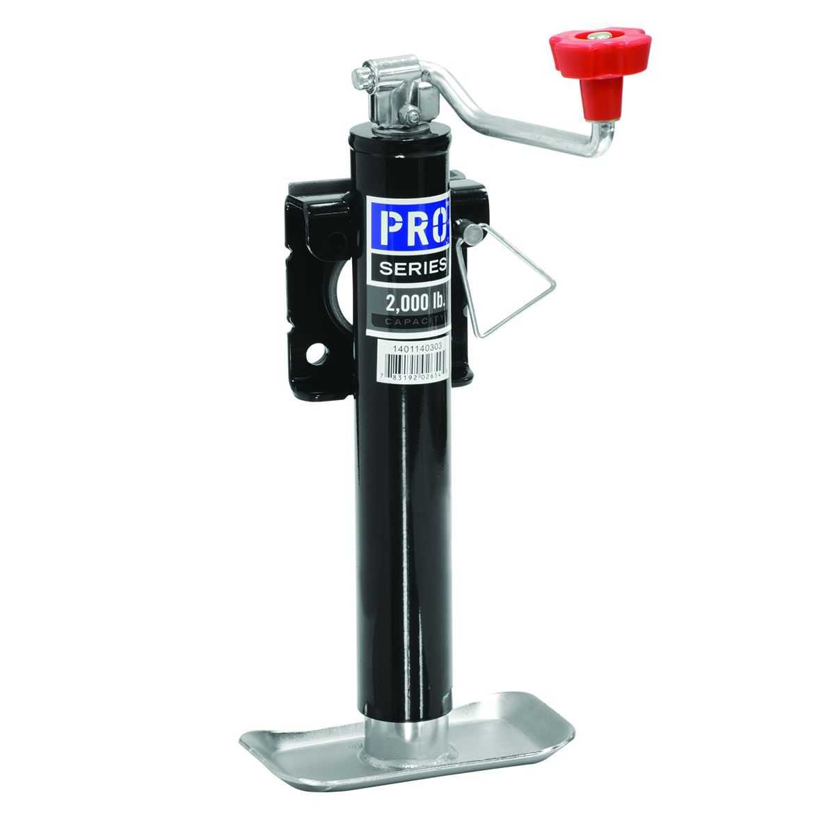 Attelage Pro Series, 1401140303 Pro Series Hitch Trailer Tongue Jack Manual Trailer Jack - (cric de remorque manuel)