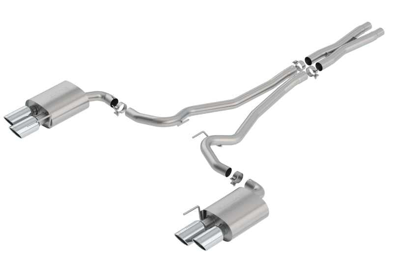 Borla, 140807 Borla S-Type Cat Back 18-20 Ford Mustang GT Convertible 2.5in pipe 4in tip