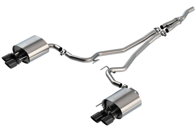 Borla, 140827BC Borla 19-20 Ford Mustang Ecoboost 2.3L 2.25in S-type Exhaust w/ Valves - Black Chrome Tips