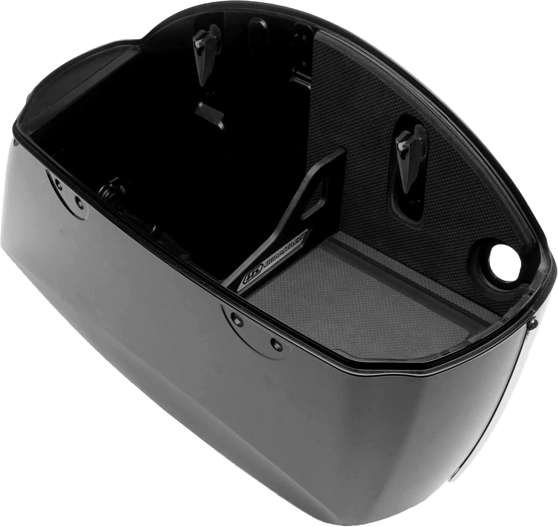 HARDSTREET, HSL-1033-SBSH-IN-BB Hardstreet 14-Up Ind Saddle Bag Shelf Set Round Lid-Dual Hinge Charcoal