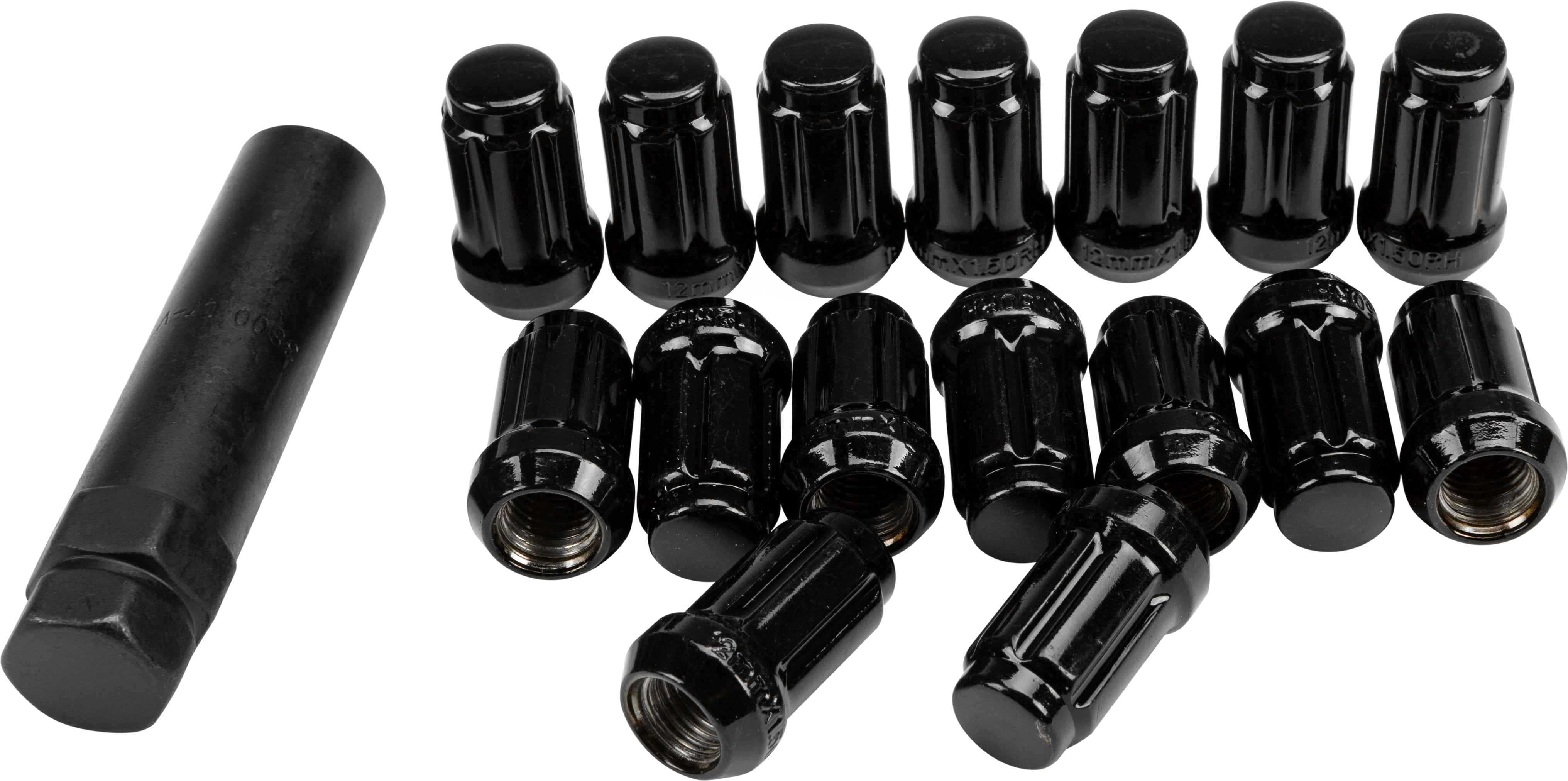 AWC, RLUG-CS20B Awc 12Mmx1.50 Lock Style Lug Nuts Black W/Key 16/Pk